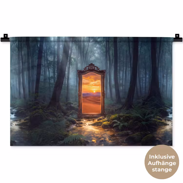 Wandteppich - Spiegel – Wald – Natur — 9