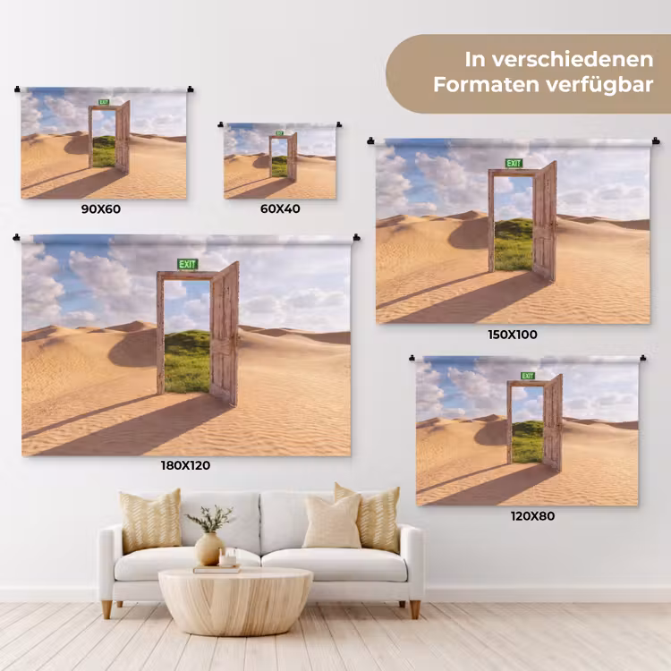 Wandteppich - Tür – Wüste – Gras — 8