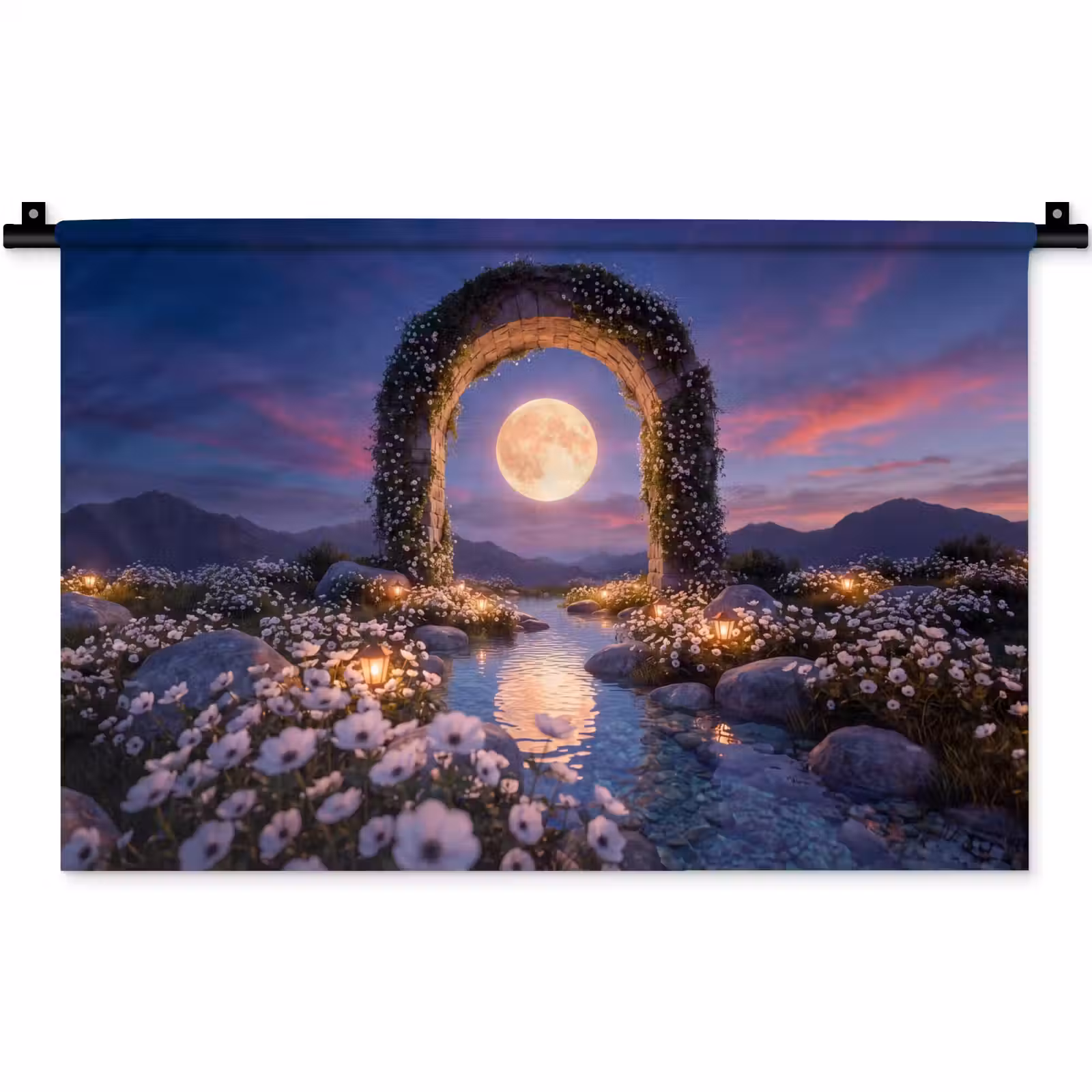 Wandteppich - Bogen – Mond – Nacht — 1