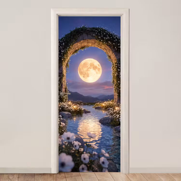 Türtapete - Bogen – Mond – Nacht — 1