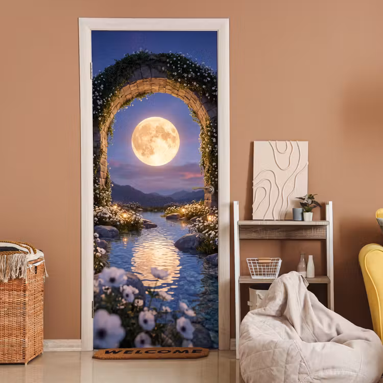 Türtapete - Bogen – Mond – Nacht — 2