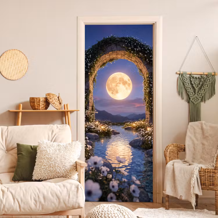 Türtapete - Bogen – Mond – Nacht — 3