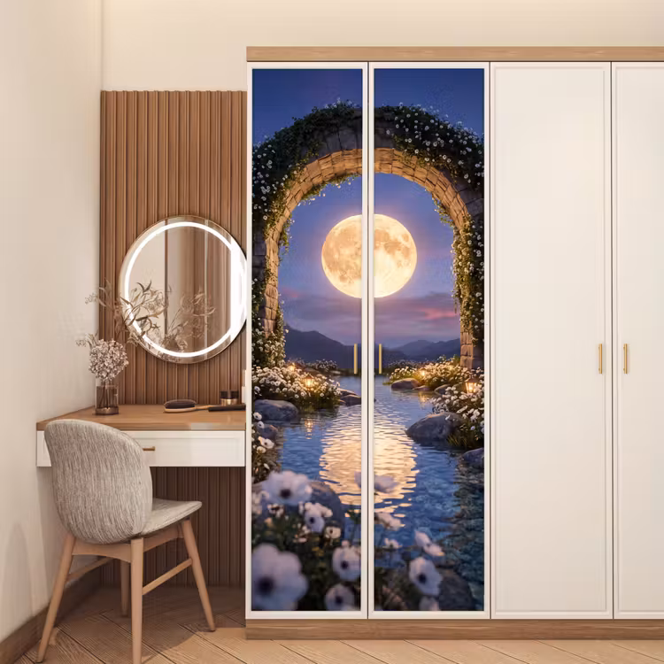 Türtapete - Bogen – Mond – Nacht — 4