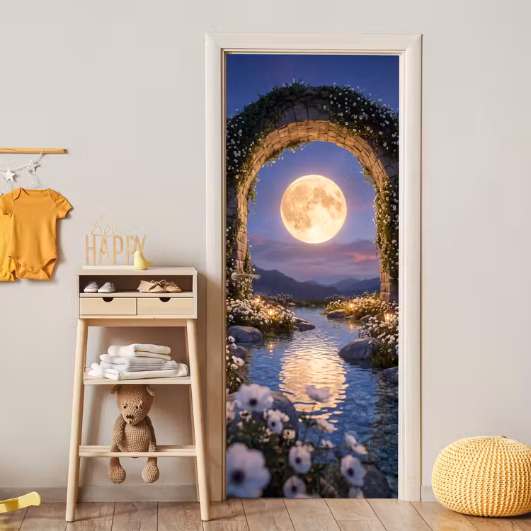 Türtapete - Bogen – Mond – Nacht — 5