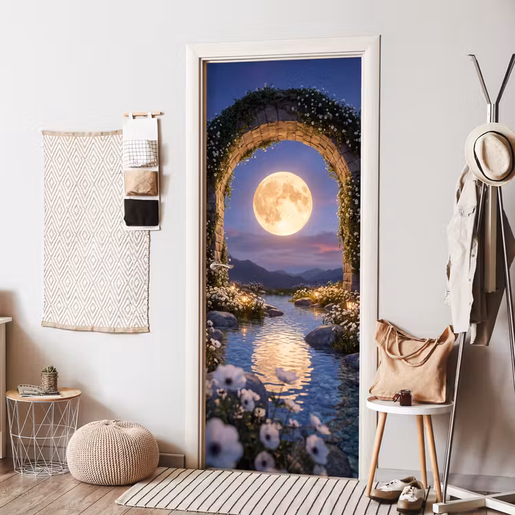 Türtapete - Bogen – Mond – Nacht — 7