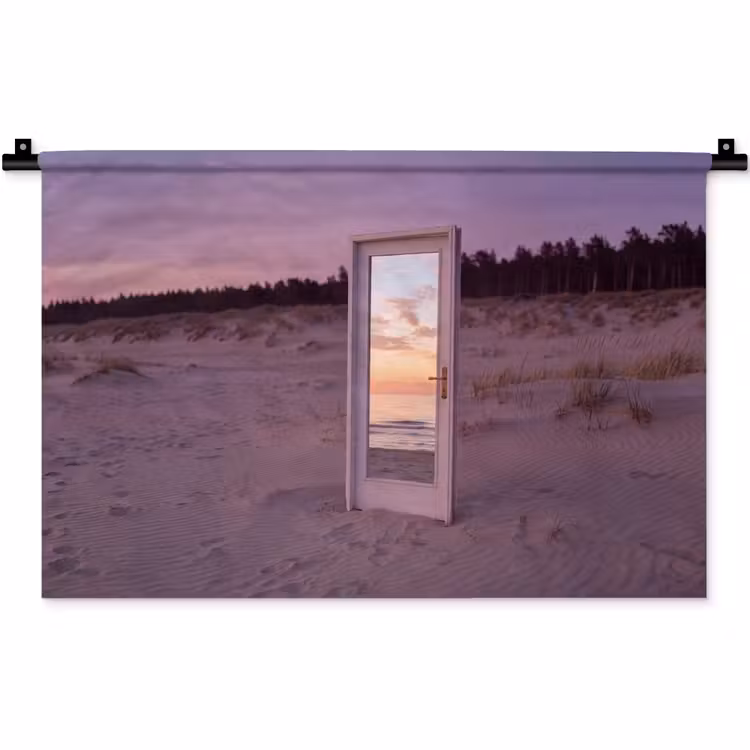 Wandteppich - Spiegel – Meer – Sonnenuntergang — 1