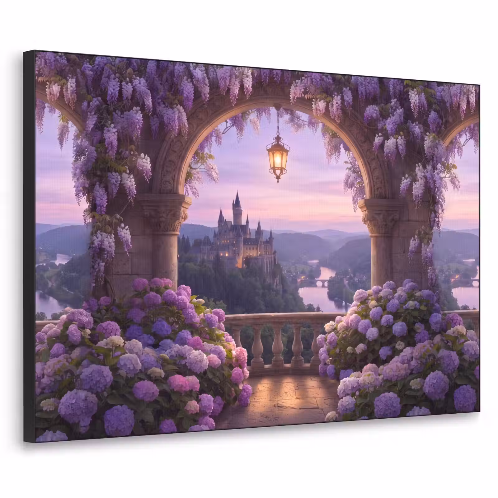 Art Frame - Schloss – Fluss – Abend — 1