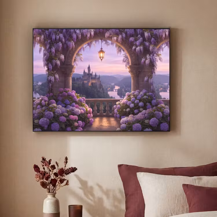 Art Frame - Schloss – Fluss – Abend — 2