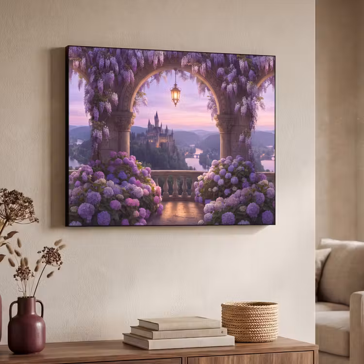 Art Frame - Schloss – Fluss – Abend — 3