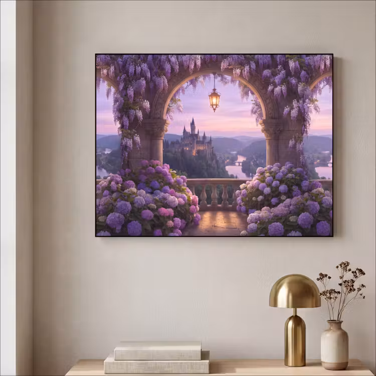 Art Frame - Schloss – Fluss – Abend — 4