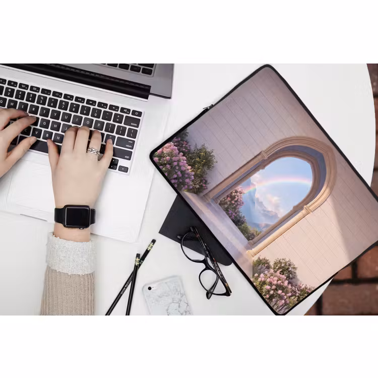 Laptop hülle - Bogen – Berge – Regenbogen — 3