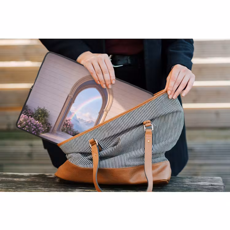 Laptop hülle - Bogen – Berge – Regenbogen — 4