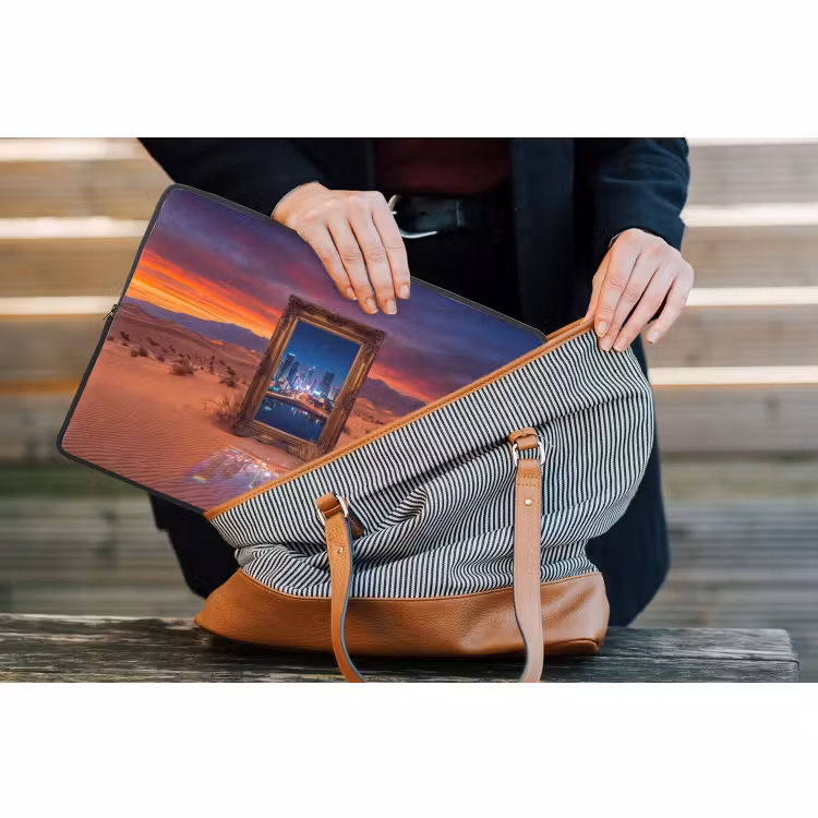 Laptop hülle - Rahmen – Stadtansicht – Wüste — 4