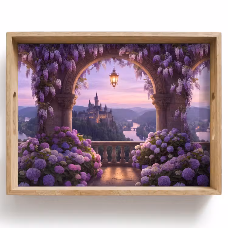 Tablett - Schloss – Fluss – Abend — 1