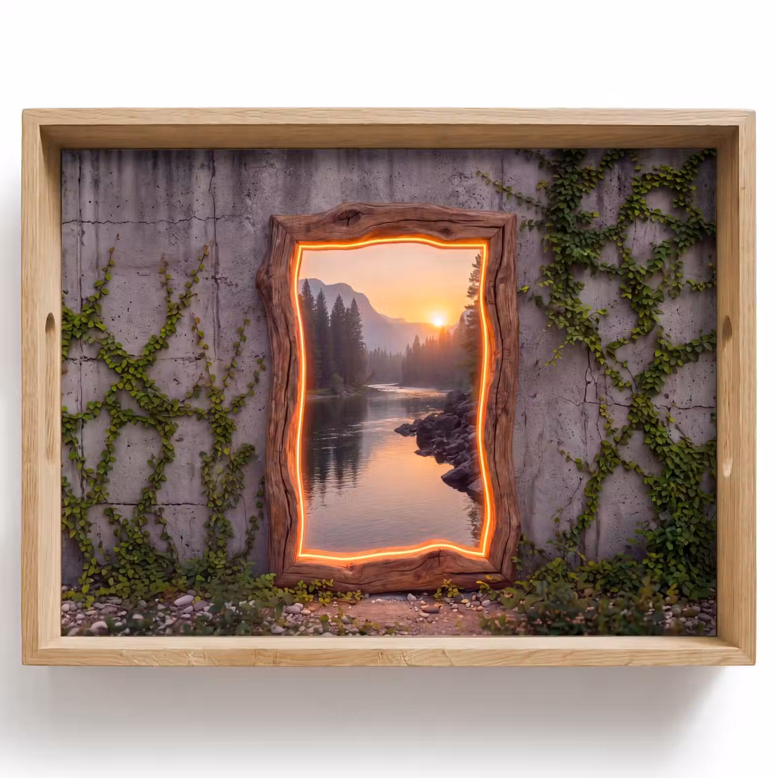 Tablett - Landschaft – Rahmen – Licht — 1