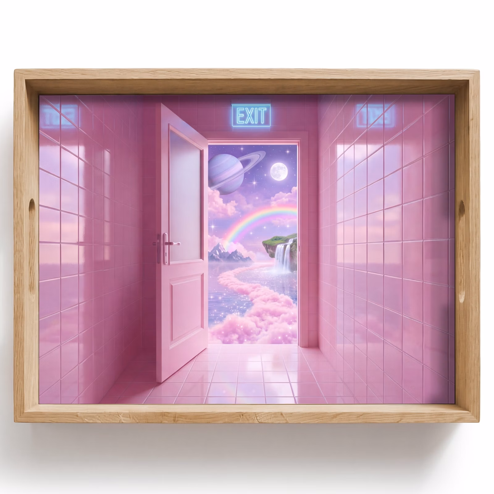 Tablett - Rosa Tür – Fantasie — 1