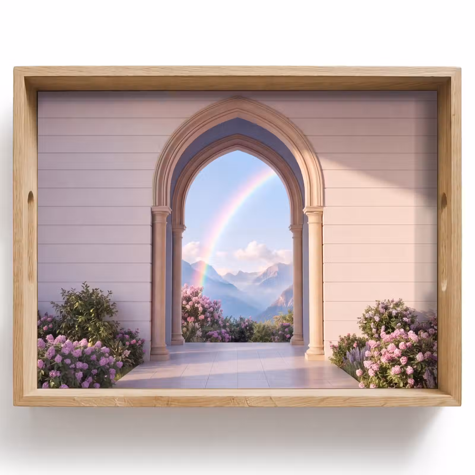 Tablett - Bogen – Berge – Regenbogen — 1
