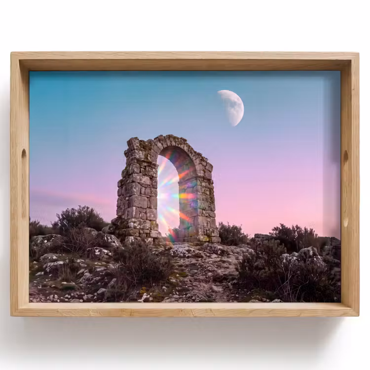 Tablett - Bogen – Regenbogen – Mond — 1