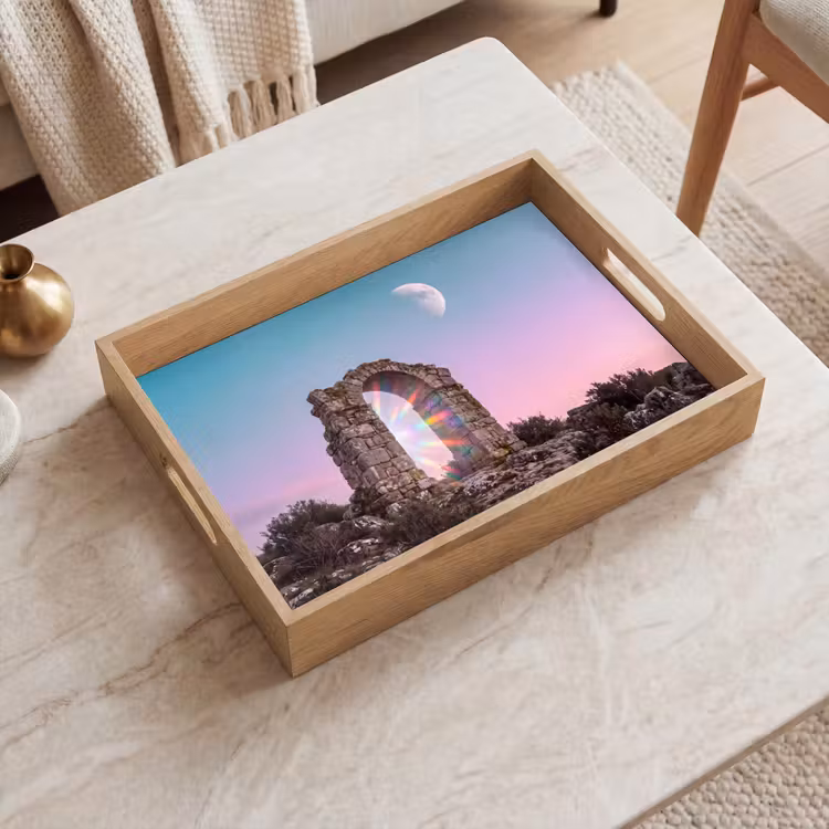 Tablett - Bogen – Regenbogen – Mond — 2