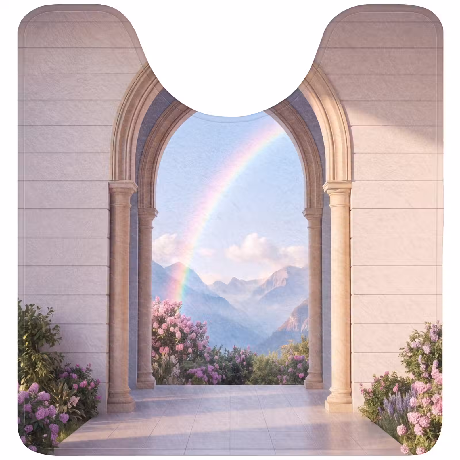 WC Vorleger - Bogen – Berge – Regenbogen — 1