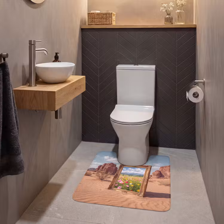 WC Vorleger - Rahmen – Wüste – Blumen — 2