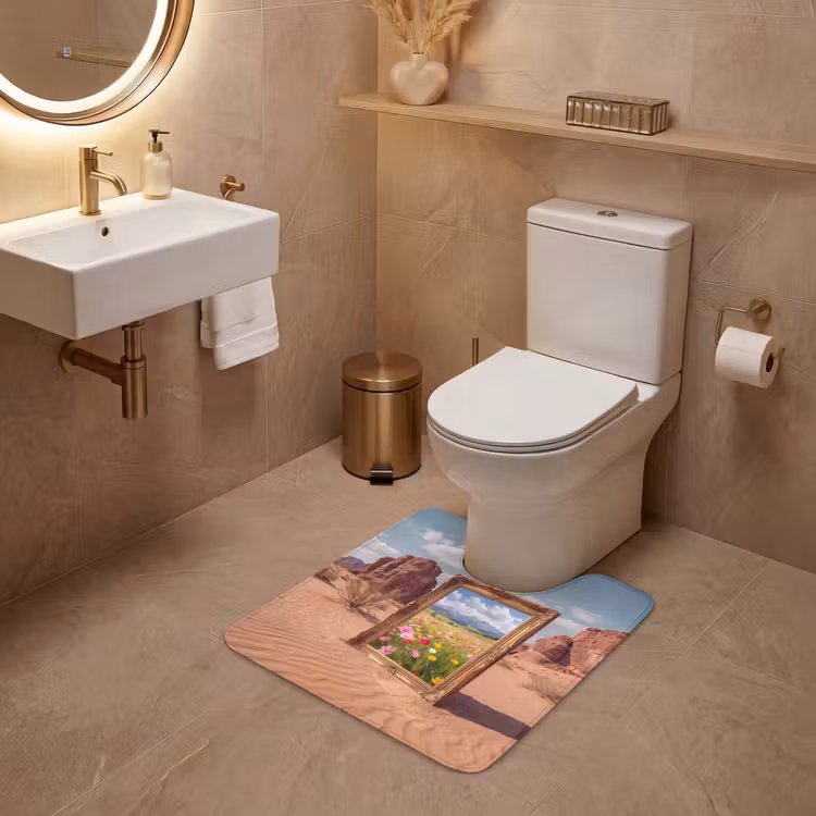WC Vorleger - Rahmen – Wüste – Blumen — 4