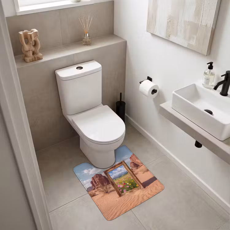 WC Vorleger - Rahmen – Wüste – Blumen — 6