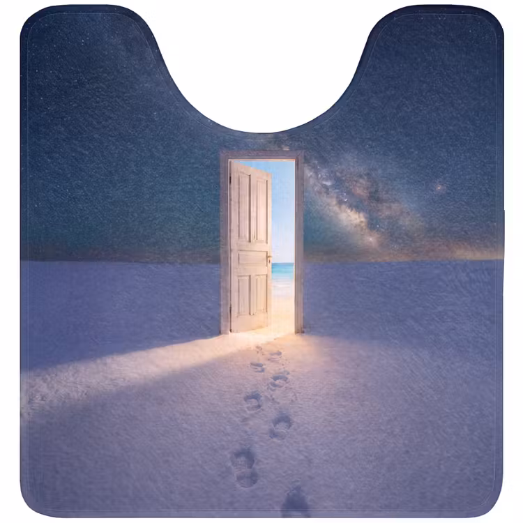 WC Vorleger - Tür – Schnee – Strand — 1