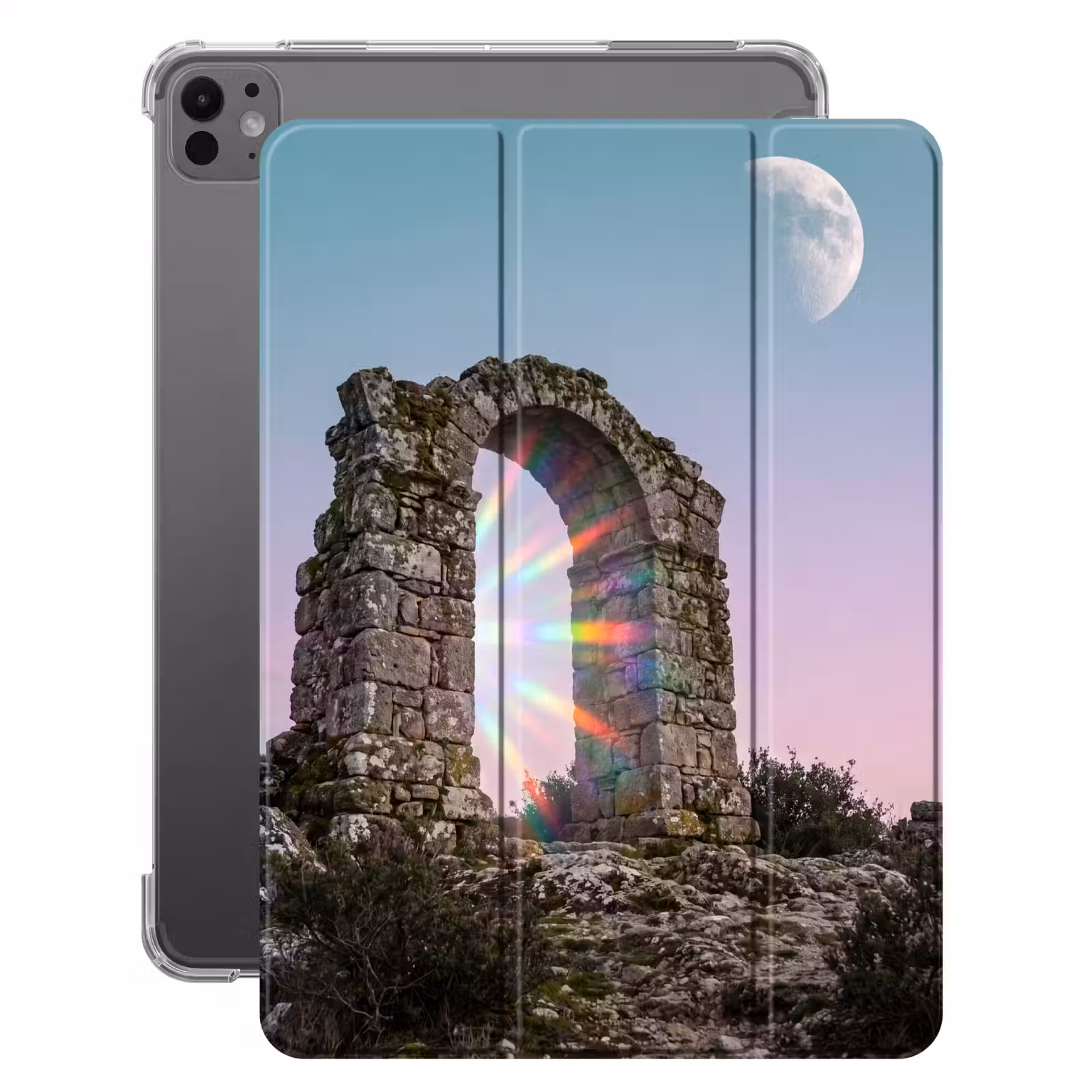 iPad-Hülle - Bogen – Regenbogen – Mond — 1