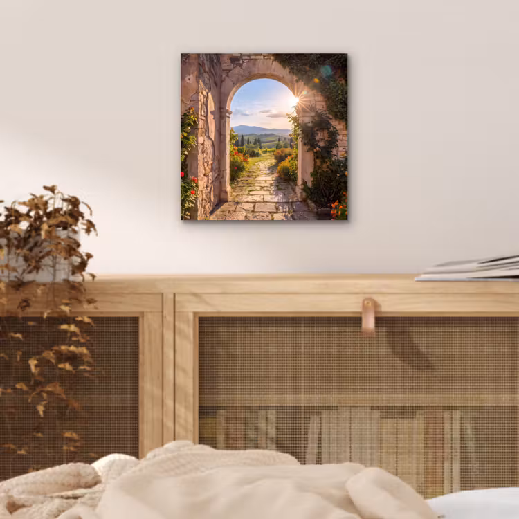 Alu-Dibond-Bild - Weg – Garten – Sonnig — 4