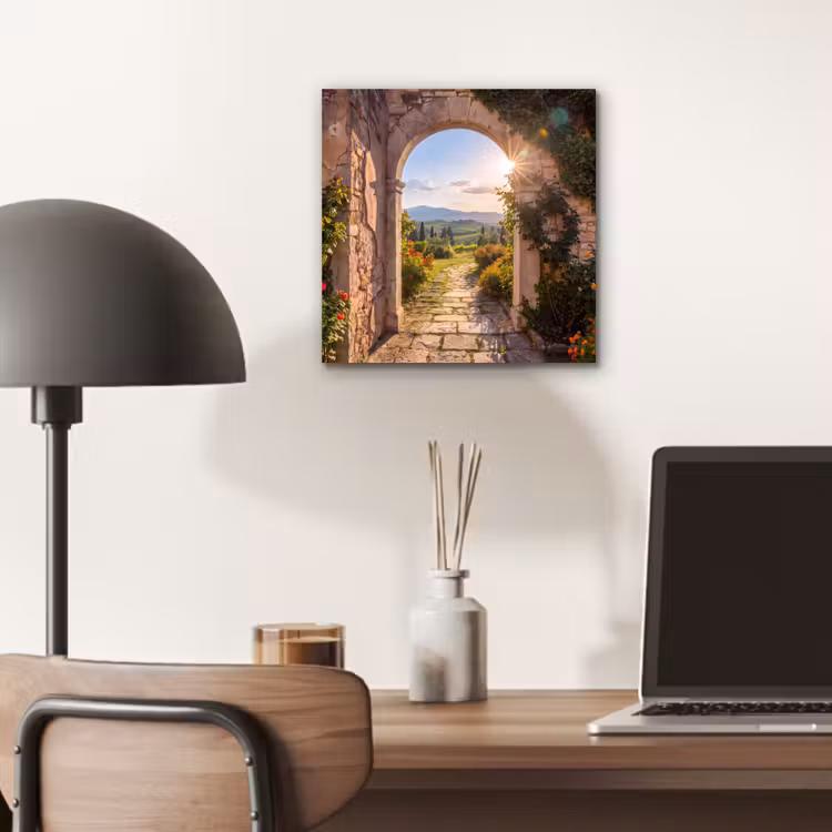 Alu-Dibond-Bild - Weg – Garten – Sonnig — 6