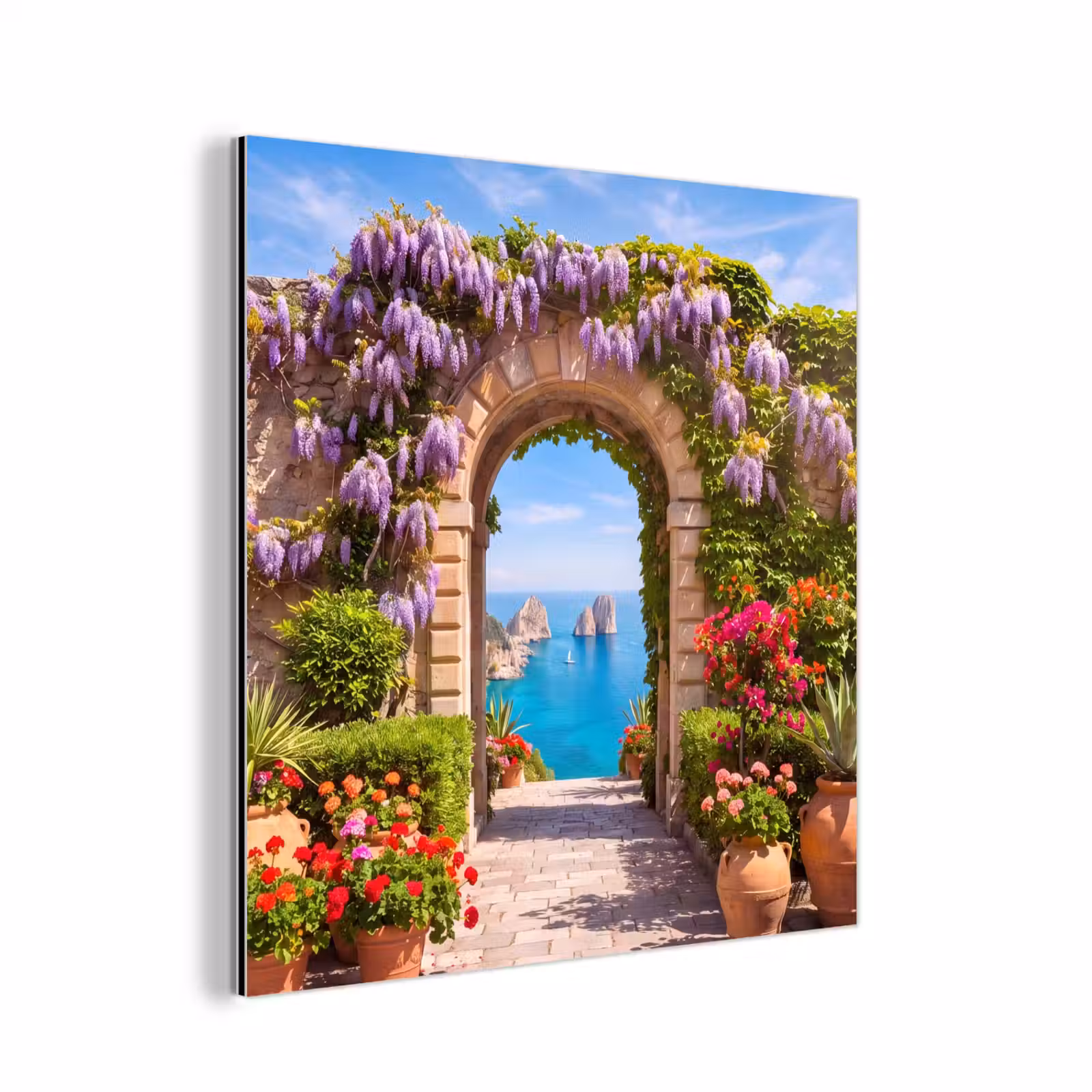 Alu-Dibond-Bild - Blumen – Garten – Landschaft — 1