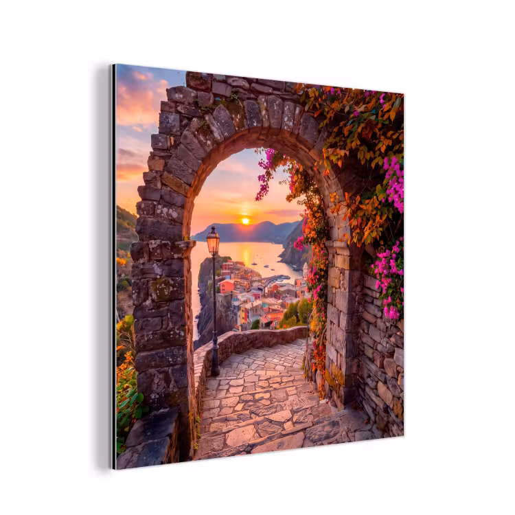 Alu-Dibond-Bild - Bogen – Küste – Sonnenuntergang — 1