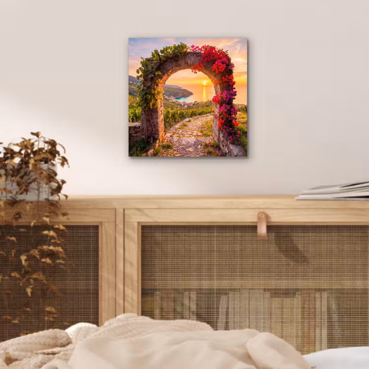 Alu-Dibond-Bild - Bogen – Sonnenuntergang – Küste — 4