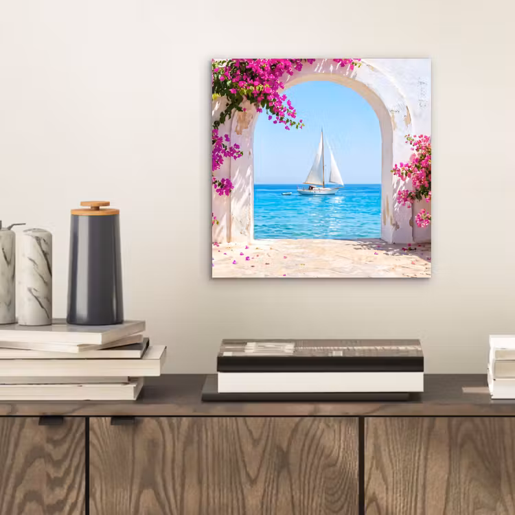 Alu-Dibond-Bild - Blumen – Meer – Sommer — 2