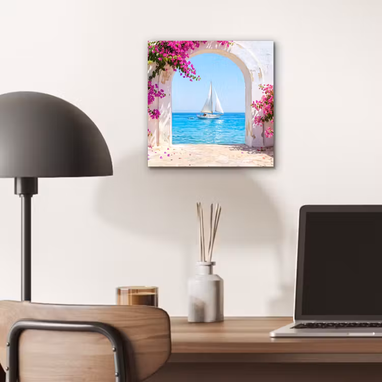 Alu-Dibond-Bild - Blumen – Meer – Sommer — 6