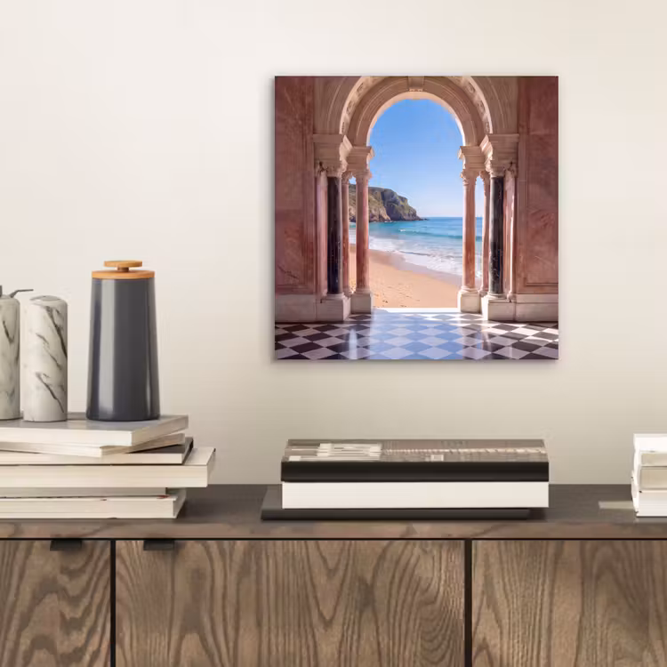 Alu-Dibond-Bild - Bogen – Strand – Meer — 2