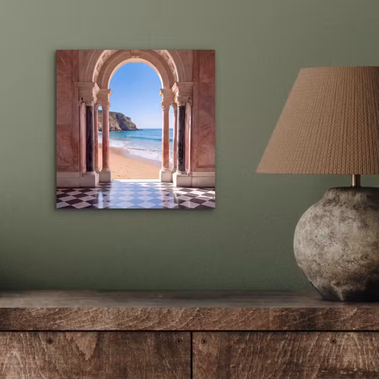 Alu-Dibond-Bild - Bogen – Strand – Meer — 3
