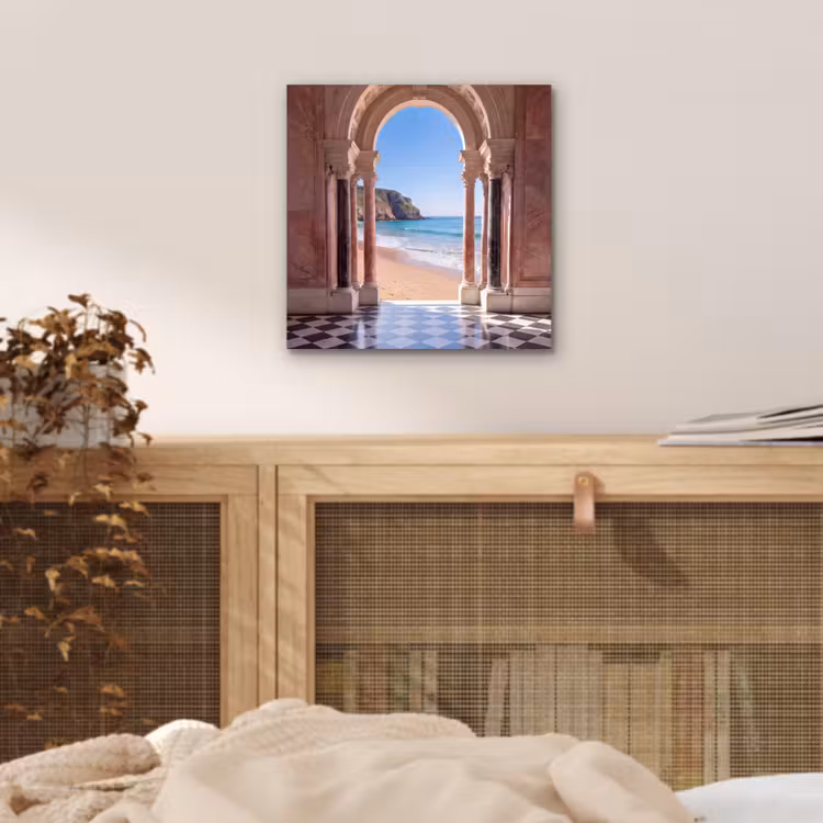 Alu-Dibond-Bild - Bogen – Strand – Meer — 4
