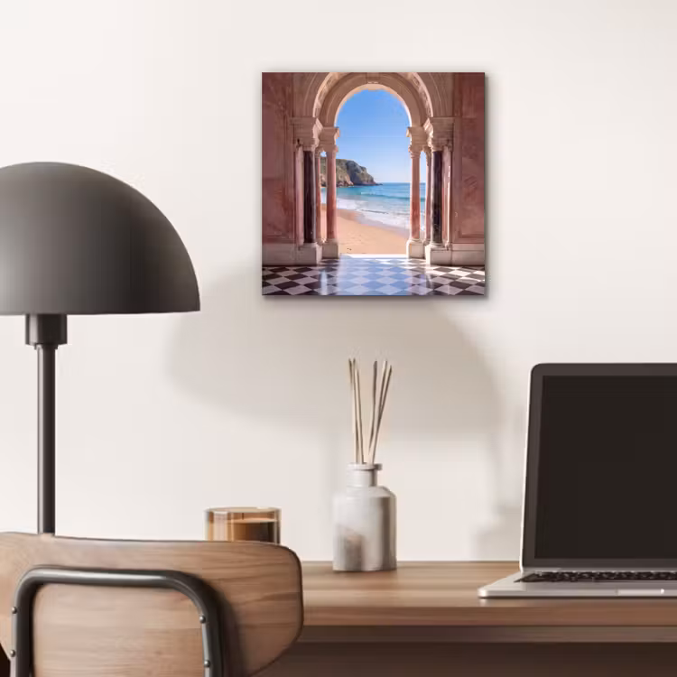 Alu-Dibond-Bild - Bogen – Strand – Meer — 6