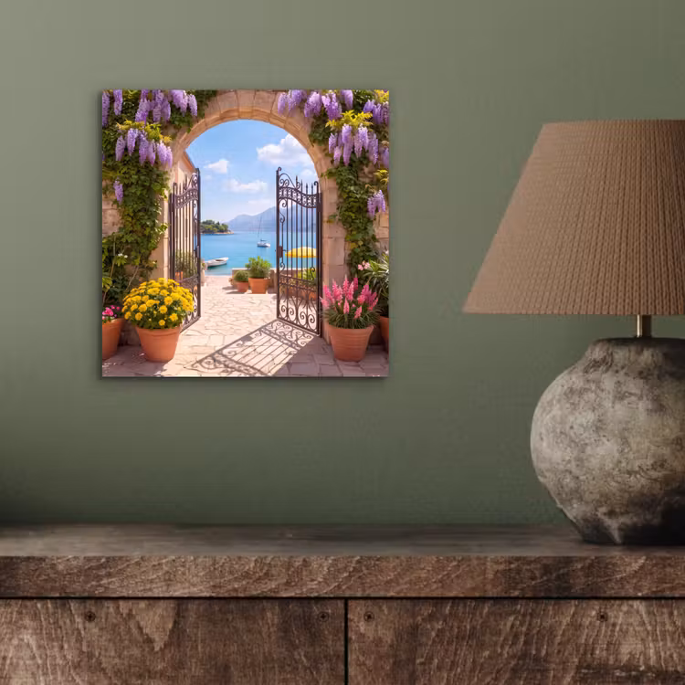 Alu-Dibond-Bild - Tor – Meer – Aussicht — 3