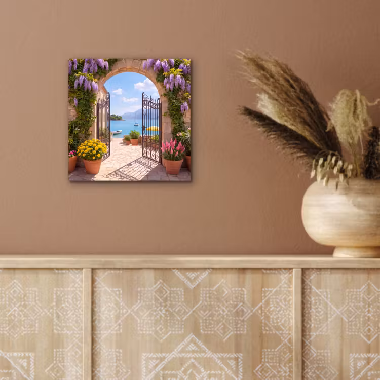 Alu-Dibond-Bild - Tor – Meer – Aussicht — 5