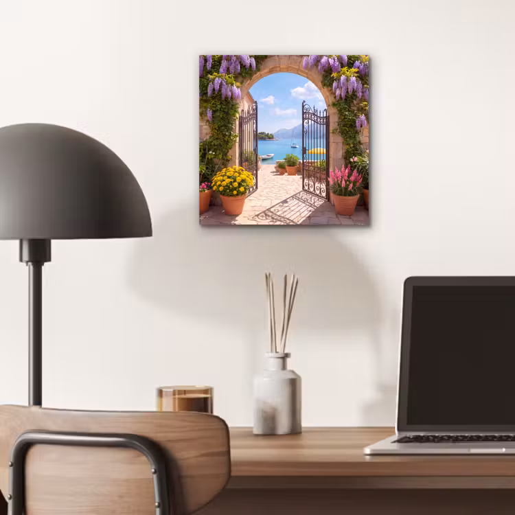 Alu-Dibond-Bild - Tor – Meer – Aussicht — 6