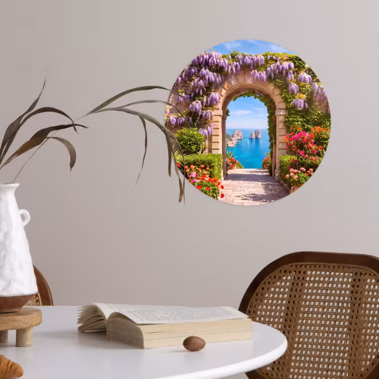 Runde Tapete - Blumen – Garten – Landschaft — 4