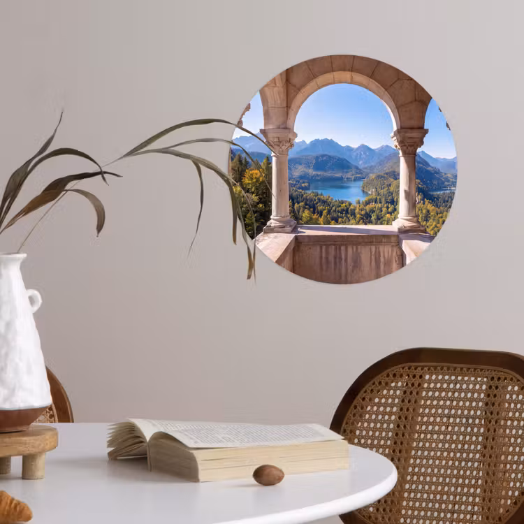 Runde Tapete - Bogen – Aussicht – Landschaft — 4