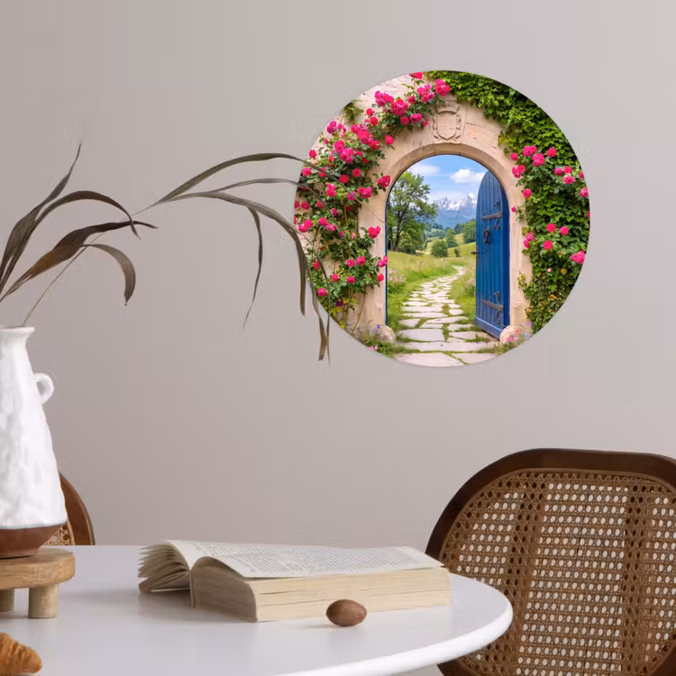 Runde Tapete - Bogen – Landschaft – Natur — 4