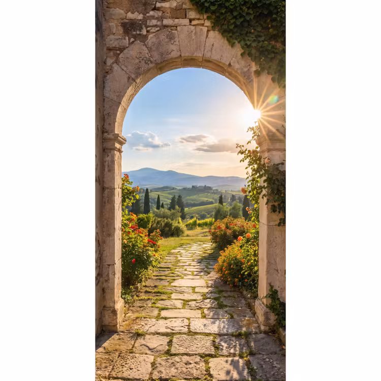 Tapete - Weg – Garten – Sonnig — 2