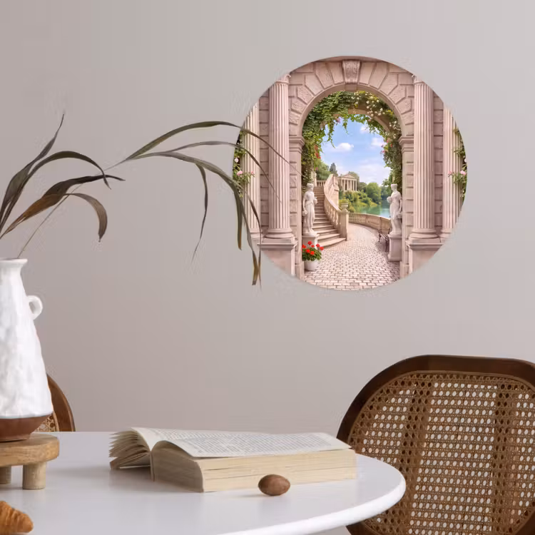 Runde Tapete - Architektur – Garten – Klassisch — 4