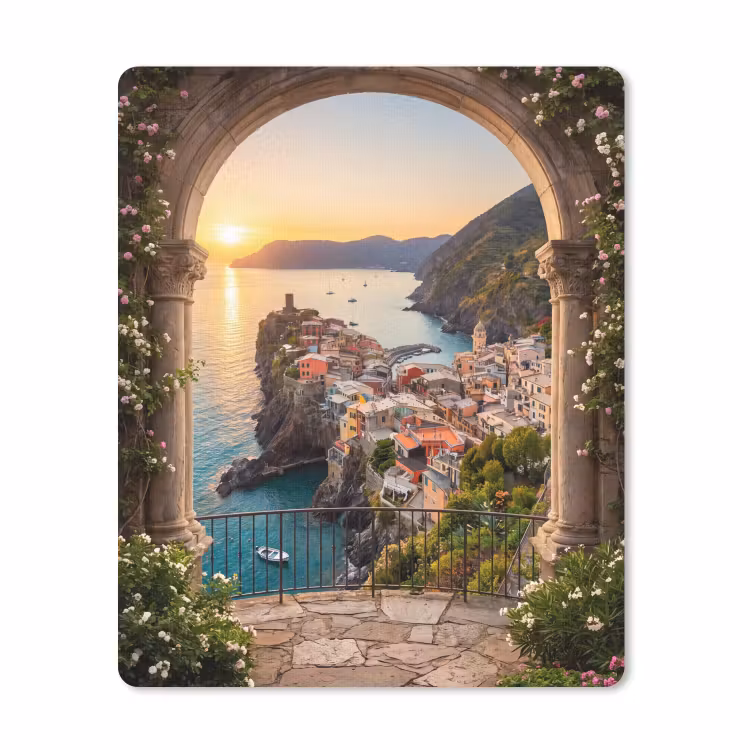 Mauspad - Dorf – Meer – Sonnenuntergang — 1
