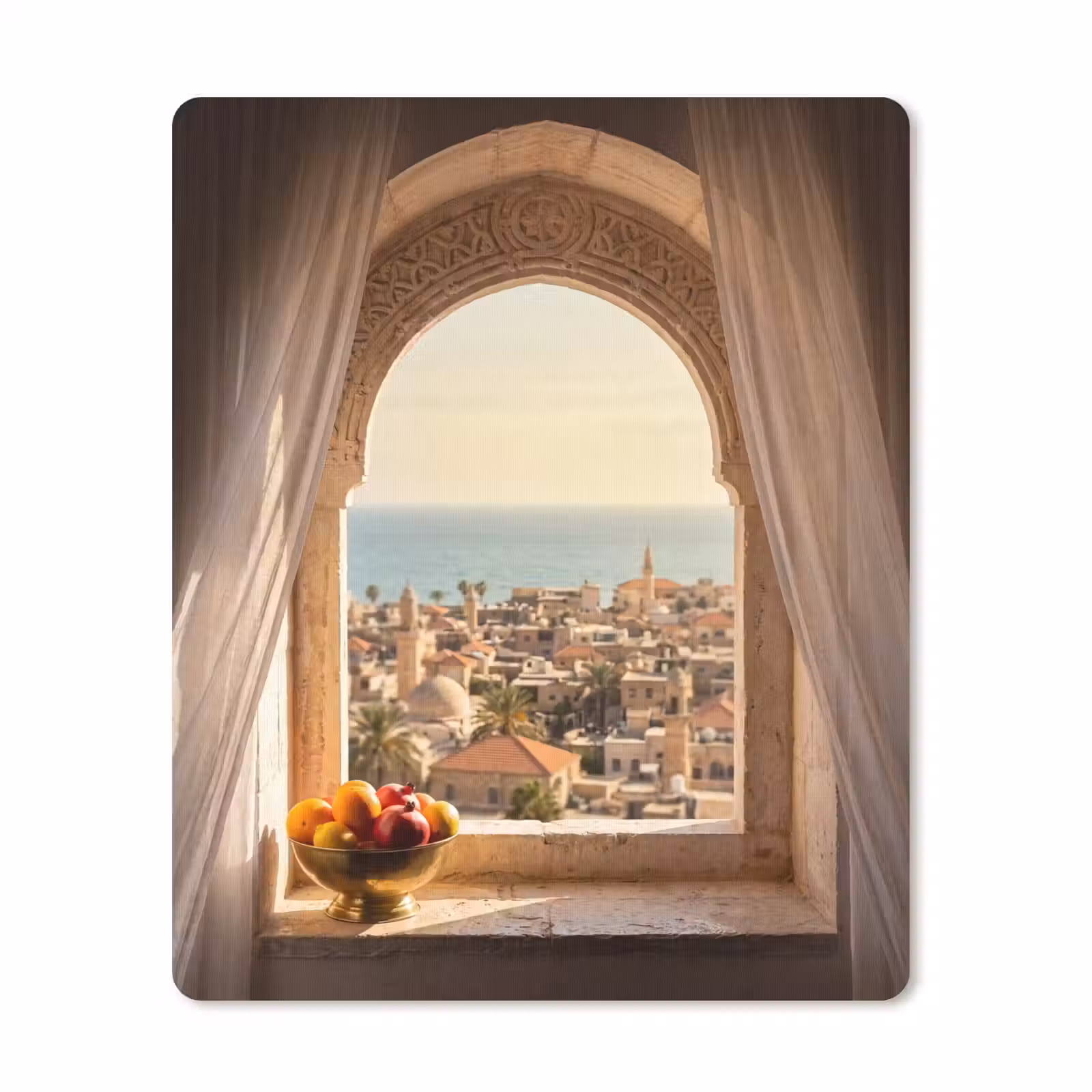 Mauspad - Fenster – Stadt – Meer — 1